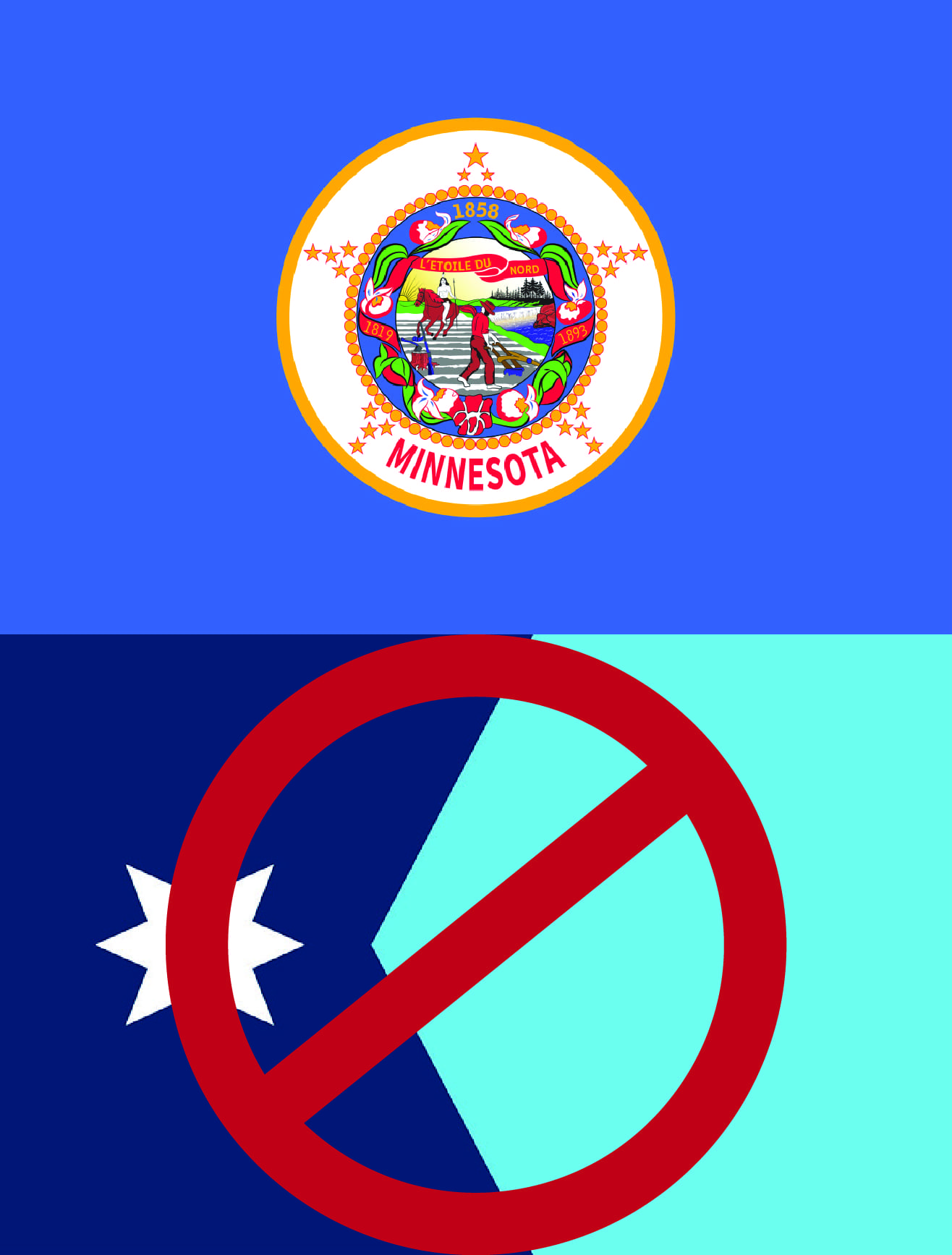 Minnesota flag proposal graphic